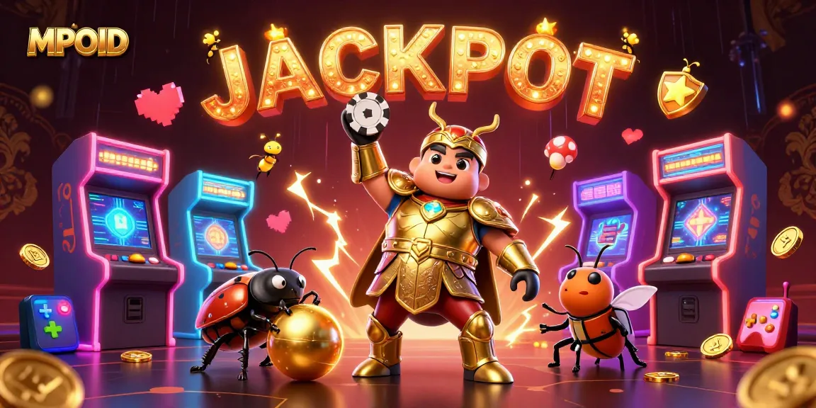 Boost your winnings with MPOID in this vibrant casino-themed 3D illustration.