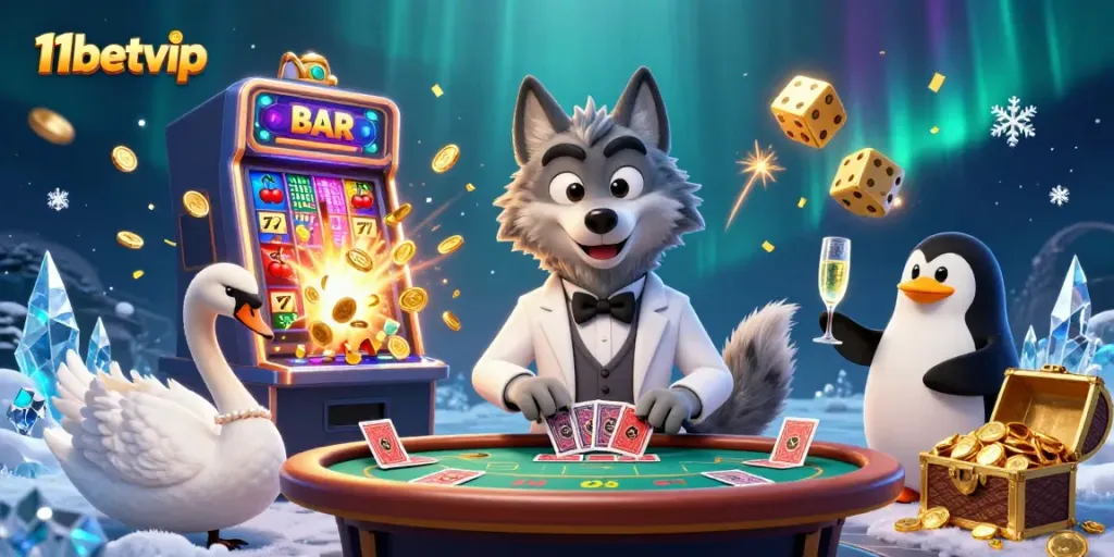 Experience thrilling gameplay at 11betvip with interactive casino scenes filled with joyful characters and exciting elements.